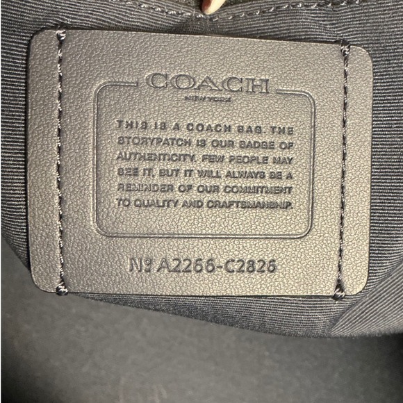 Coach Field Tote 30 Signature Jacquard Navy Cream Leather Bag C2826 - Picture 6 of 9